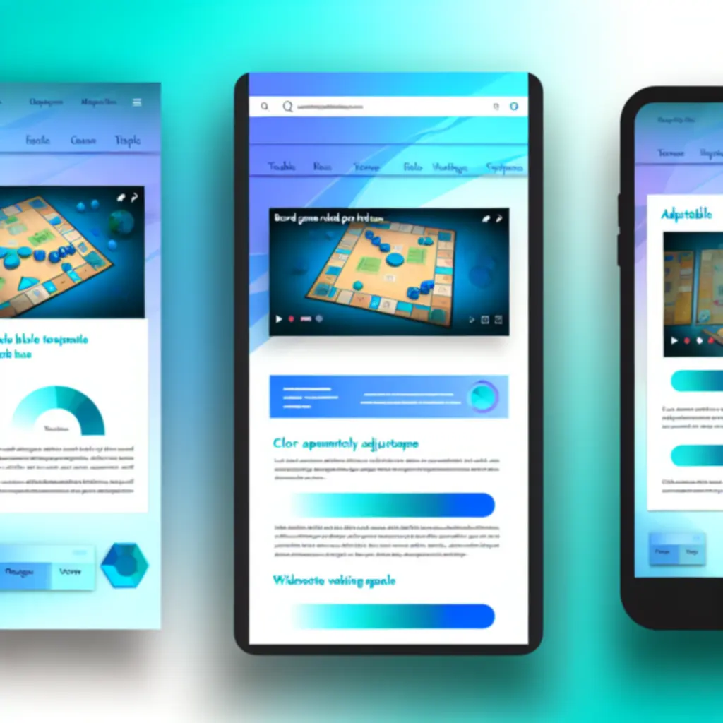 Przykład responsywnej integracji multimediów na stronie – infografika i wideoinstrukcja gry planszowej wyświetlane poprawnie na telefonie i komputerze.
